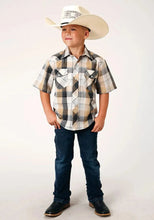 Load image into Gallery viewer, Roper Buckaroo (Black) - Boy's Western Shirt