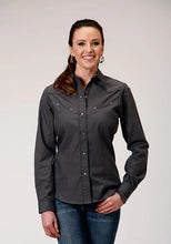 Load image into Gallery viewer, Roper 1902 Broadcloth (Grey) - Women's Western Shirt