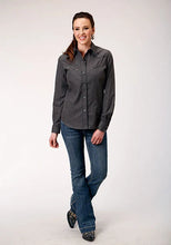 Load image into Gallery viewer, Roper 1902 Broadcloth (Grey) - Women's Western Shirt