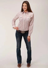 Load image into Gallery viewer, Roper 827 Wallpaper Print (Wine) - Women's Western Shirt
