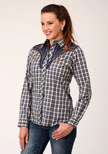 Load image into Gallery viewer, Roper 1709 Small Plaid (Blue) - Women's Western Shirt