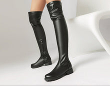 Load image into Gallery viewer, Women's Stretchy Over-the-Knee Boots | Low Heel Side Zipper