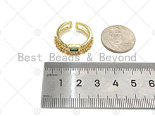 Load image into Gallery viewer, Fancy Emerald CZ Statement Ring, Sku#X188