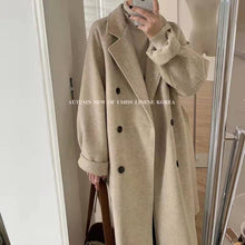 Load image into Gallery viewer, Women's Wool Coat Mid-length Loose Thicken Autumn Winter New Style Overcoat