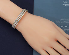 Load image into Gallery viewer, CZ Triple line Buckle Bracelet, Sku#B165