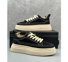 Load image into Gallery viewer, Men's Minimalist Chunky Sole Casual Sneakers | Microfiber Leather Lace-Up Shoes