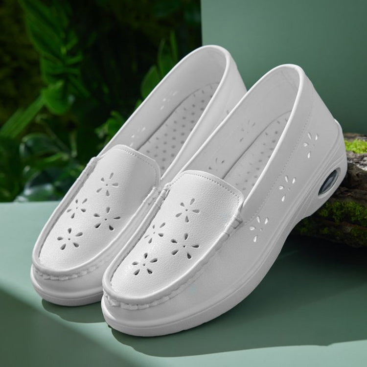 Women's Breathable Platform Sneakers - Comfortable Thick Sole Casual Shoes