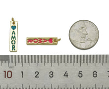 Load image into Gallery viewer, Enamel AMOR Word On Long Bar Pendant, Sku#L650