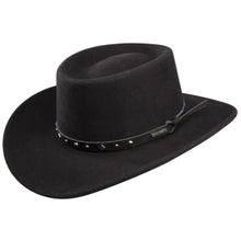 Load image into Gallery viewer, Stetson Black Hawk - Soft Wool Felt Cowboy Hat