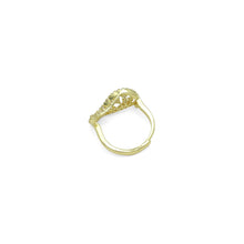 Load image into Gallery viewer, Gold Silver CZ Twisted Fan Statement Adjustable Ring, Sku#A424