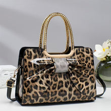 Load image into Gallery viewer, Hot-stone Embellished Fashionable Versatile Chic Leopard-print Womens Bag