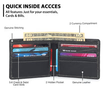 Load image into Gallery viewer, Black Textured Leather Mens Wallet