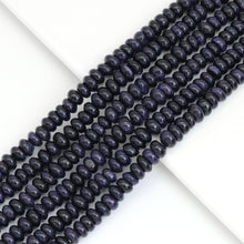 Load image into Gallery viewer, 5x8mm Rondelle Smooth Blue Goldstone Beads, Sku#U1966