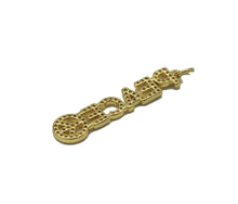 Load image into Gallery viewer, Gold CZ Peace Happy Joy Grateful Word Charm, Sku#L684