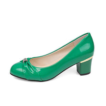 Load image into Gallery viewer, Women's Slip-on Block Heel Round-toe Shoes | Korean Style PU Flats