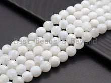 Load image into Gallery viewer, High Quality Natural Blue Moonstone faceted, Round Faceted 6mm/8mm/10mm/12mm Moonstone Beads, 15.5 Full Strand, sku# U818