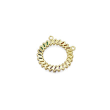 Load image into Gallery viewer, Colorful Baguette CZ Round Ring Charm, Sku#LX308