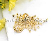 Load image into Gallery viewer, CZ Micro Pave Butterfly Star Brooch Pin,Sku#P25