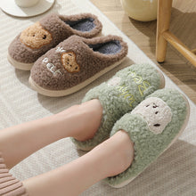 Load image into Gallery viewer, Unisex Bear Plush House Slippers | Anti-Slip Warm Indoor Shoes