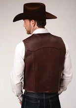 Load image into Gallery viewer, Roper Cow Nappa (Brown) - Men's Leather Vest