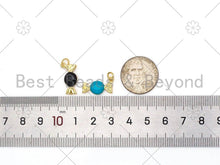 Load image into Gallery viewer, Colorful Enamel Candy Shape Pendant, 18K Gold Filled Candy Charm,Enamel Jewelry Findings, 18x8mm,Sku#F1421