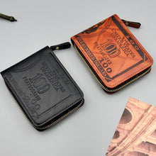 Load image into Gallery viewer, Personalized Dollar Men's Bifold Buckle Wallet – Multiple Card Slots, PU Leather, Retro Embossed Design