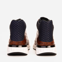 Load image into Gallery viewer, The Caesars Brown &amp; Navy Leather High-Top Men Sneaker