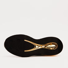 Load image into Gallery viewer, The Bellagio Black &amp; Gold Leather Men Sneaker