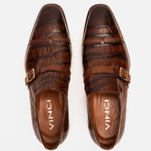 Load image into Gallery viewer, The Strat Single Monk Strap Cap Toe Brown Leather Handmade Men Shoe