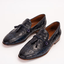 Load image into Gallery viewer, The Istanbul Navy Blue Leather Tassel Loafer Men Shoe