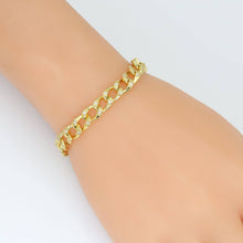 Load image into Gallery viewer, Gold Silver CZ Cuban Chain Necklace Bracelet , Sku#A375