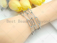 Load image into Gallery viewer, Non-tarnish Stainless Steel Paper Clip Chain, 7x19mm, Antique Silver Color Unfinished Jewelry Chains, Wholesale Chain,sku#A101