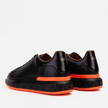 Load image into Gallery viewer, The Linq  Black &amp; Orange Leather Men Sneaker