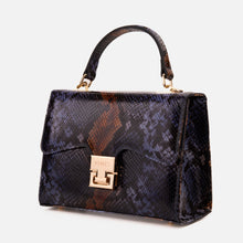 Load image into Gallery viewer, The Venezia Navy Blue Leather Snk Handbag
