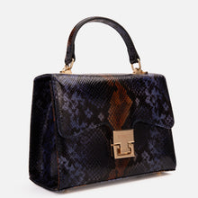 Load image into Gallery viewer, The Venezia Navy Blue Leather Snk Handbag