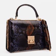 Load image into Gallery viewer, The Venezia Navy Blue Leather Snk Handbag
