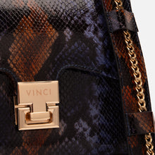 Load image into Gallery viewer, The Venezia Navy Blue Leather Snk Handbag