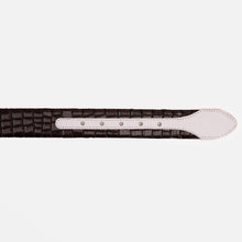 Load image into Gallery viewer, The Bellagio Brown &amp; White Leather Belt