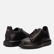 Load image into Gallery viewer, The Linq Black Leather Men Sneaker