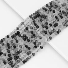 Load image into Gallery viewer, Genuine Rutilated Quartz Faceted Rondelle Beads, SkU#U1663