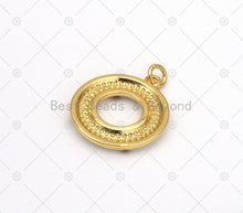 Load image into Gallery viewer, White Red Enamel Lifebuoy Shape Pendant,18K Gold Filled Lifebuoy Charm,Necklace Bracelet Charm Pendant, 23x20mm,Sku#LK473
