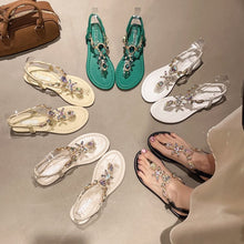 Load image into Gallery viewer, Women's Roman Flat Sandals | Open-Toe Synthetic Leather Everyday Shoes