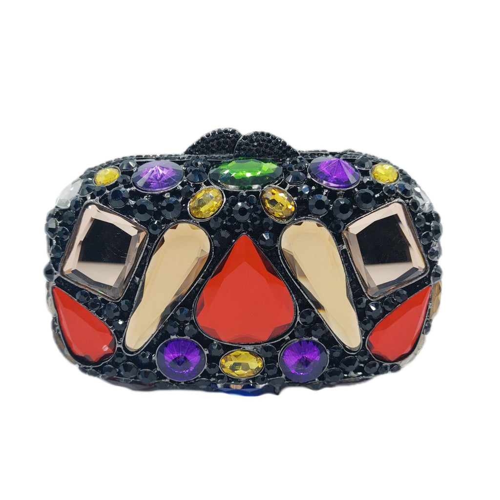 Diamond-Encrusted Evening Clutch Bag - Luxury Crystal Glass Drop Handbag for Women