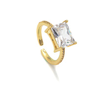 Load image into Gallery viewer, 18K Gold Filled Cubic Zirconia Solitaire Ring, Sku#X180C