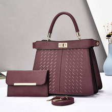 Load image into Gallery viewer, Premium 2-in-1 PU Leather Bucket Bag Set - Crossbody &amp; Handbag with Multiple Compartments