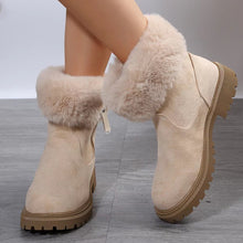 Load image into Gallery viewer, Women's Plush Lined Winter Snow Boots Side Zipper Thick Heel Anti-Slip Outdoor Boots
