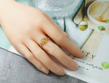Load image into Gallery viewer, CZ Leaf Ring,Sku#X288