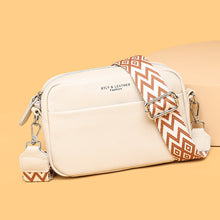 Load image into Gallery viewer, Rhombus Embroidered Crossbody Bag - Genuine Leather Small Square Shoulder Bag
