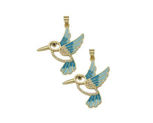 Load image into Gallery viewer, CZ Enamel Bird Pendant, Sku#LK596