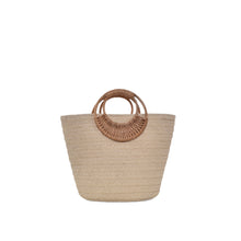 Load image into Gallery viewer, Straw Weave Round Handle Tote Bag - Large Capacity Women's Summer Beach Bag